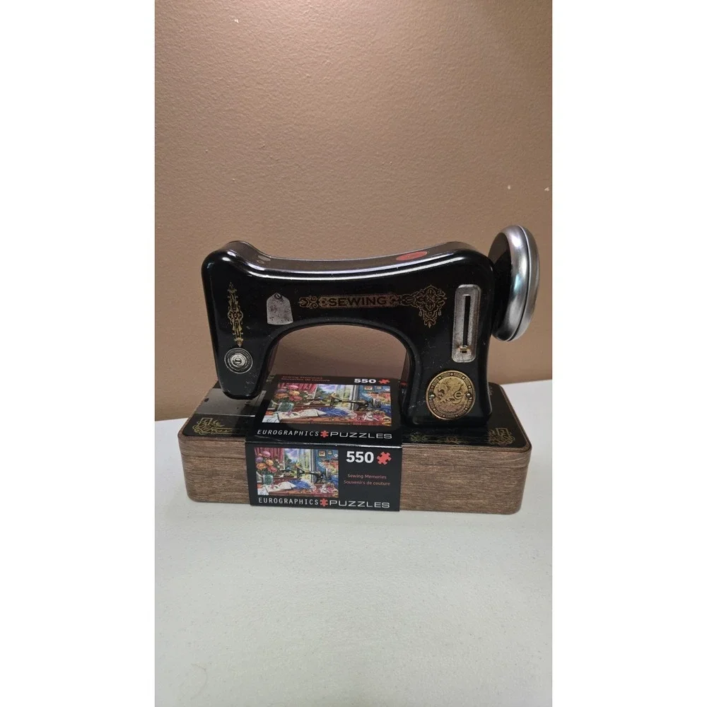 Eurographics Sewing Memories 550 Pc Puzzle Vintage Sewing Machine Tin NEW!